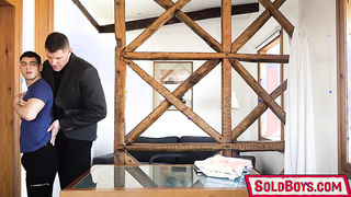 Wolf cock slid out of Bastians fucked hole