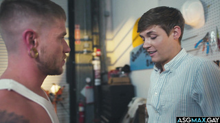 Bratty twink takes cock deep down his throat