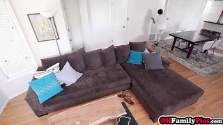 Stepbro fucks stepsister and her BFF