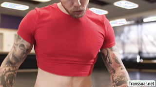 Handsome prof fucks both his dancers on stage