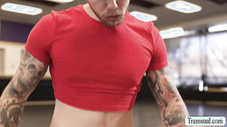 Lucky instructor fucks both his dancers on stage