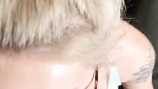Tattooed Blonde Wants Cumshot