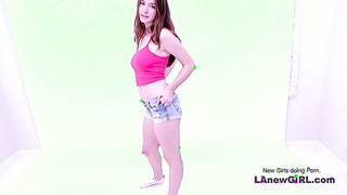 Super cute teen with big tits ass fucked