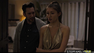 Stepdaughter seducing stepdad then letting him fuck her