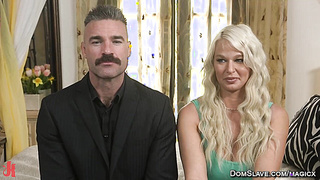 Anal blonde MILF gets fucked by big cock and caned