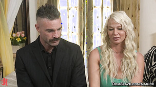 Anal blonde MILF gets fucked by big cock and caned