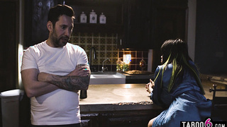 Rough sex for latina MILF by masked man