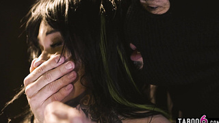 Rough sex for latina MILF by masked man