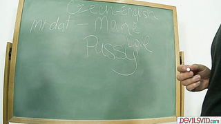 Big tits blonde teacher tit fucked by hunk student