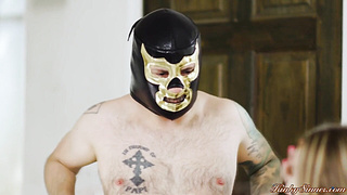 Brunette babe fucking with bff stepdad