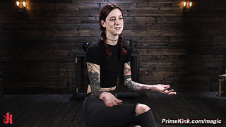 Tattooed redhead slave tormented by the master