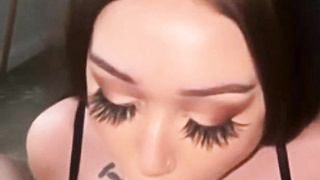 Half-Asian Deepthroat Blowjob