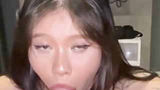 Beautiful Asian Sloppy Blowjob