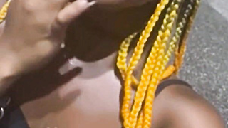 BBC Fucks Ebony Slut in Public