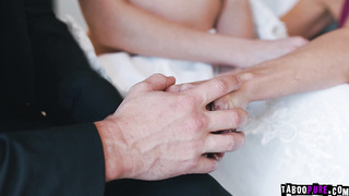 Groom threesome with bride and her stepmom
