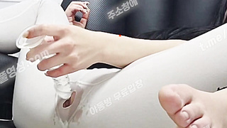 4241 아람 비공개 usb 자료 레깅스에 구멍뚫고 딜도 자위 텔레 UB892