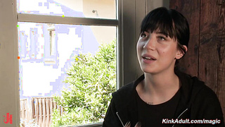 Group of lesbians punish slave in public rooftop