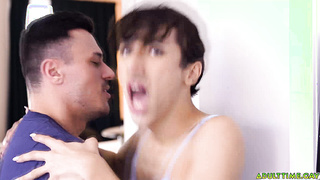 Femboy Foxy Alex teases himself naughtily using a dildo