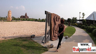 Thai teen trying some new learned tricks