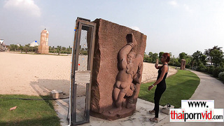 Thai teen trying some new learned tricks