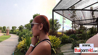 Thai teen trying some new learned tricks