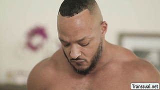 Stepfather comforts his TS stepteen by fucking her ass