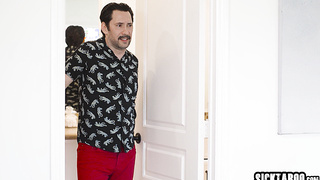 Ebony teen and her BFF fucks pervy guy