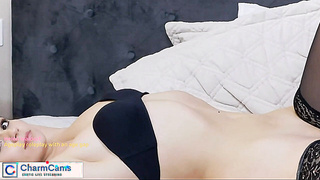 Sexy brunette Firm Natural Boobs