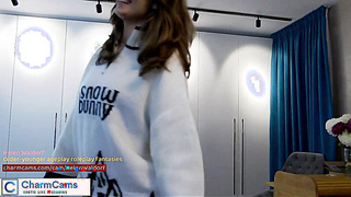 Hot brunette streamer Amazing Breasts