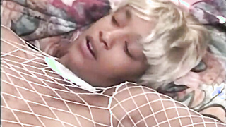 Black Slut In Fishnets Fucks Black Cock