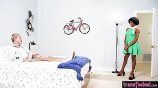 Latina shemale enjoys hardcore anal sex