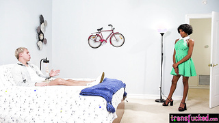 Latina shemale enjoys hardcore anal sex