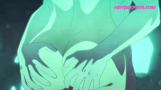Sexy Blonde ELF Bathing and Fucking HENTAI UNCENSORED