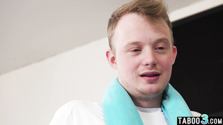 Trainer helping a guy to reach his goals