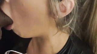 Busty Blonde MILF Sucking Like a Pro