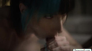 Trans stepmother lets her stepson experience anal sex