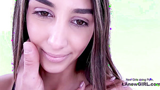 Slim Puerto Rican Babe Sucking Hotshot