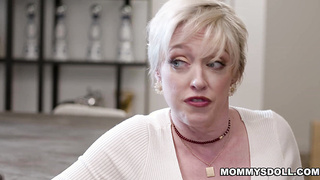 Stepmom and stepdaughter having steamy sex