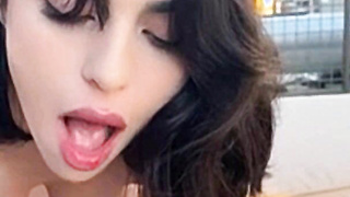 He Couldn't Last a Minute with This Beautiful Brunette