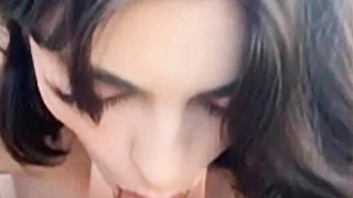 He Couldn't Last a Minute with This Beautiful Brunette