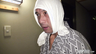 JAV888 Chihiro Akino gets double stuffed by two men