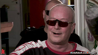 Bound princess anal fucked at a public bar