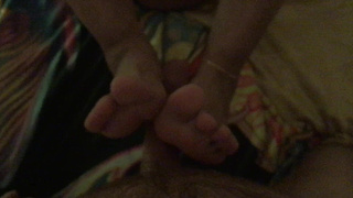 Mature Asian Footjob