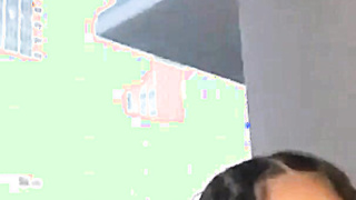 Big Tits Ebony Sucks BBC in a Public Balcony