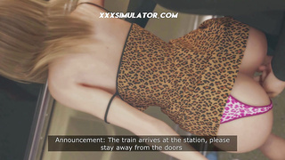 Pervert Stranger Fucks Sexy Girlfriend in Train