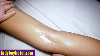 Hot Thai shemale masturbation anal sex