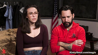 Bound evidence clerk anal fucked by big cock dirty cop