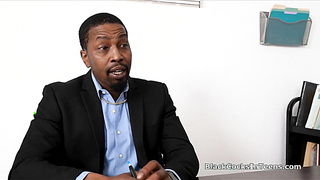 Curvy coed big black cocked in the classroom