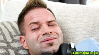 Stepsiblings almost caught fucking by stepdad