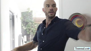 Trans Eva Maxim lets neighbor bareback her ass